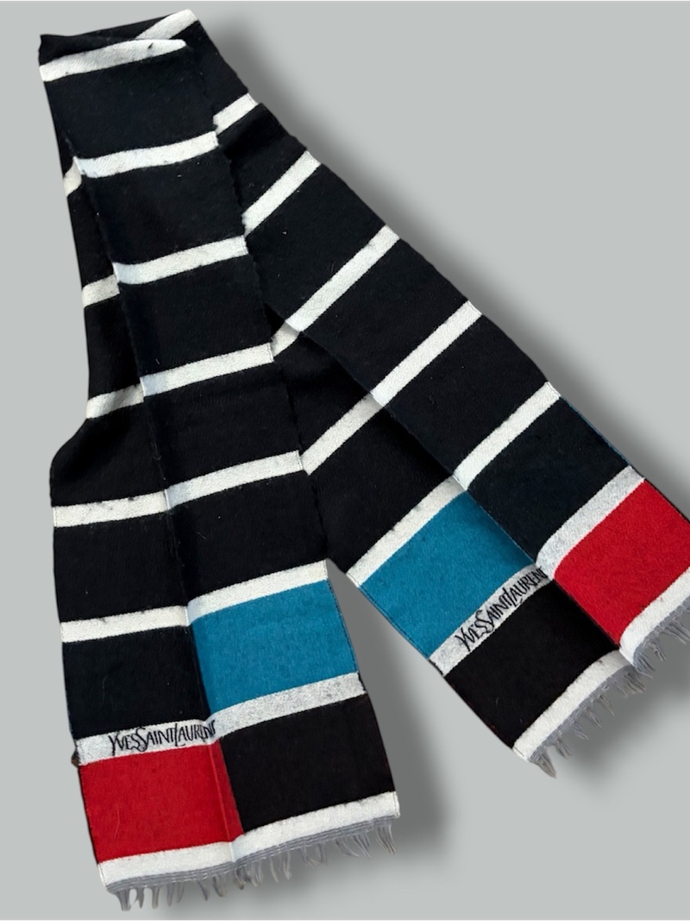 Yves Saint Laurent  Striped Scarf